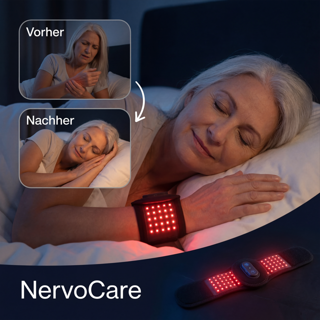 NervoCare™ — Rotlichttherapie Handgelenkswrap | Karpaltunnel & Handschmerzen
